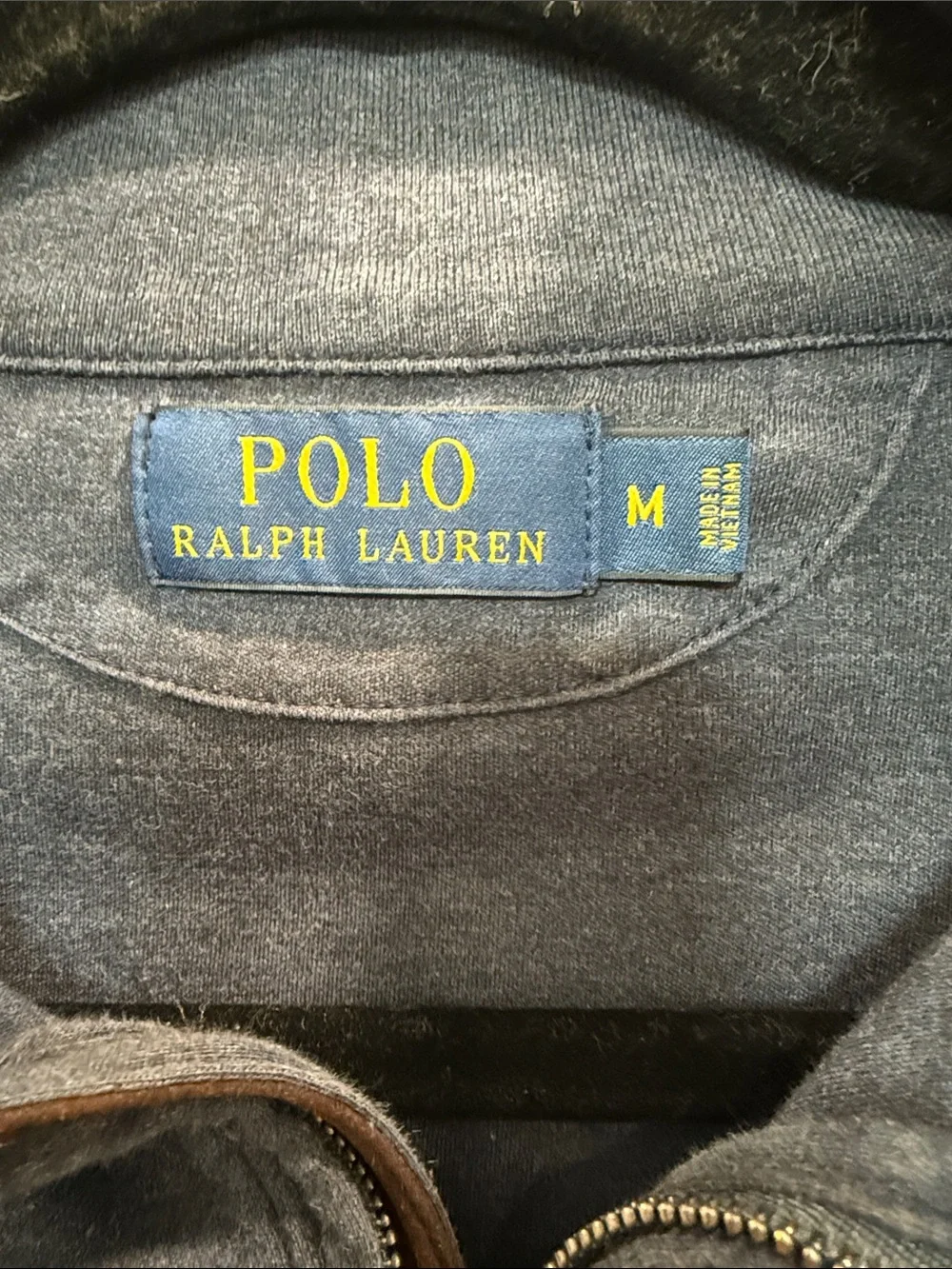 Polo Ralph Lauren Navy Quarter-Zip Sweatshirt with Red Pony Size Medium